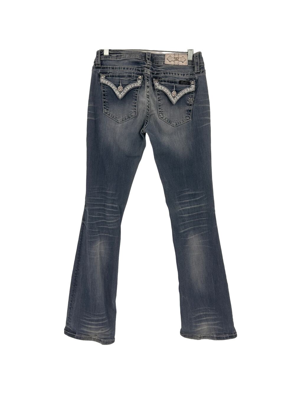 Miss Me Women's Blue Stretch Signature Boot Cut Jeans Size 29
